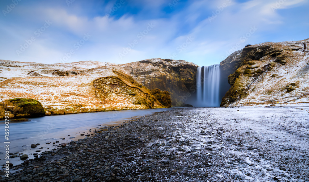 Skogafoss，瀑布，Skogar，南部地区，冰岛