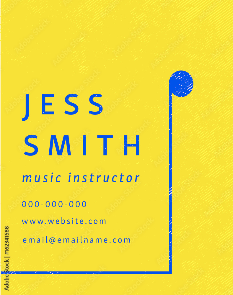 Jess Smith的音乐教练访问卡矢量图标