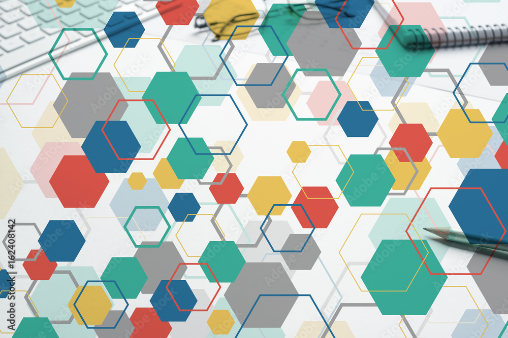 Colorful geometric backdrop