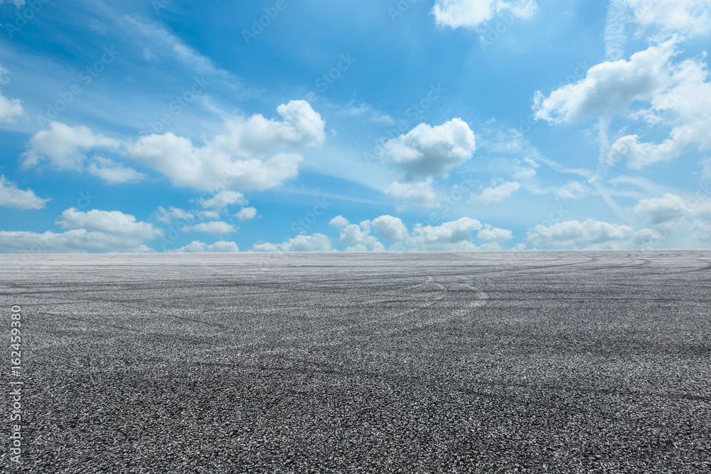 new asphalt road and sky