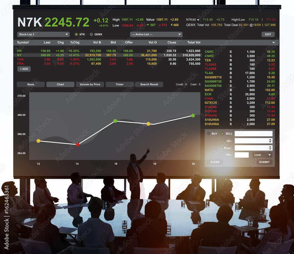 Stock Exchange Trading Forex Finance Graphic Concept