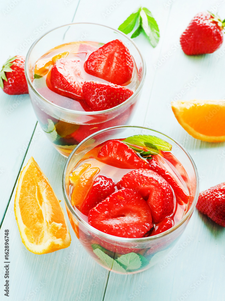 Strawberry orange compote