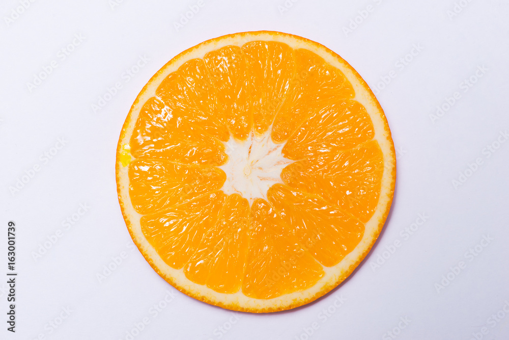 Orange slice isolated on white background