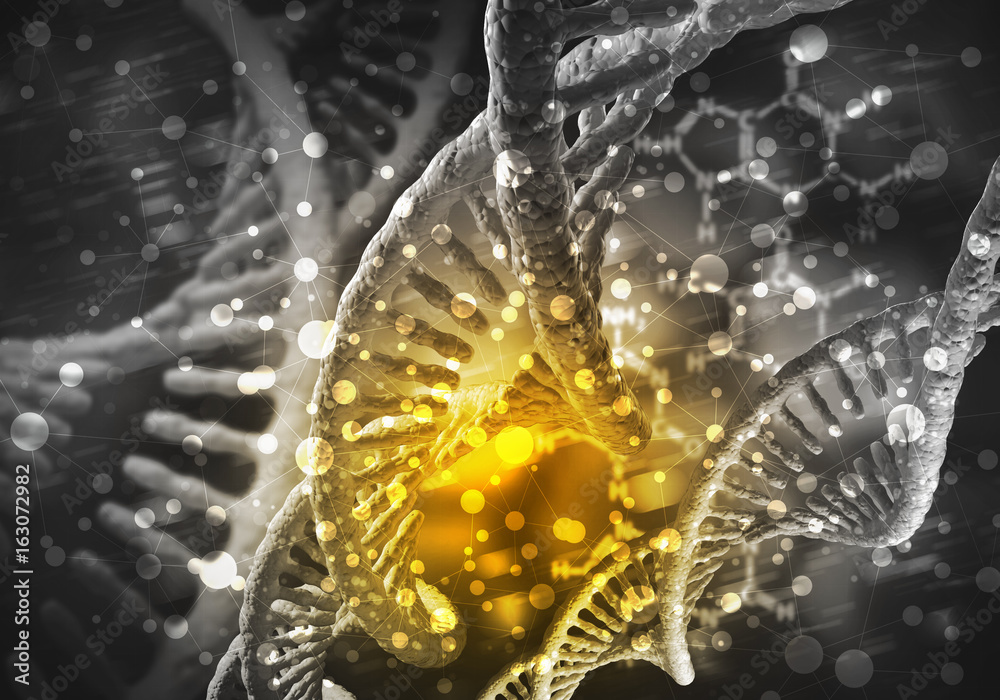 DNA molecules background