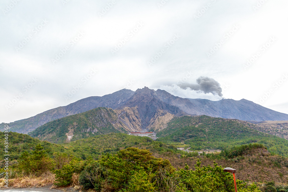 日本鹿儿岛与樱岛火山