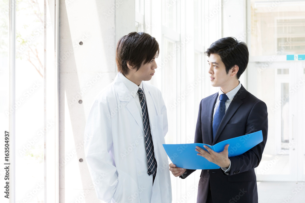 portrait of asian doctor meeting in hospital