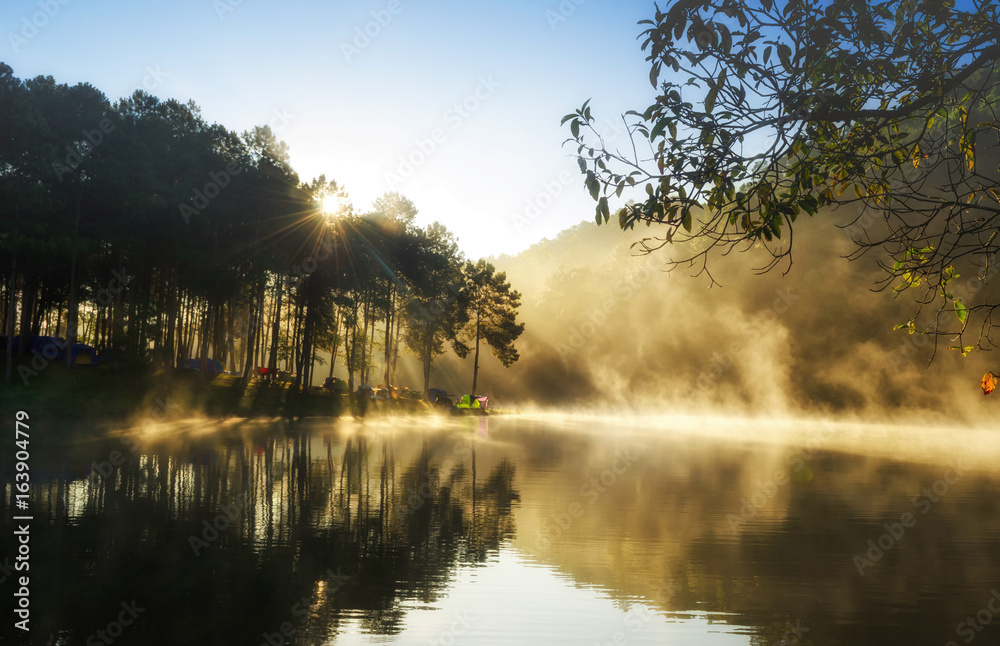 Pang Ung, Thailand is a tourist place where people come to vacation in the winter. Because of the la