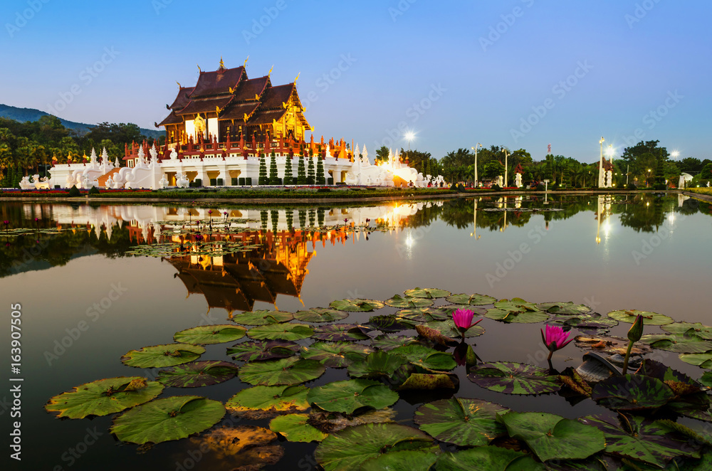 Ho Kham Luang,Royal Rajapruek,Chiangmai,Thailand.The public place.