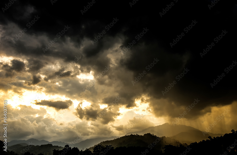 Storm clouds in the sky