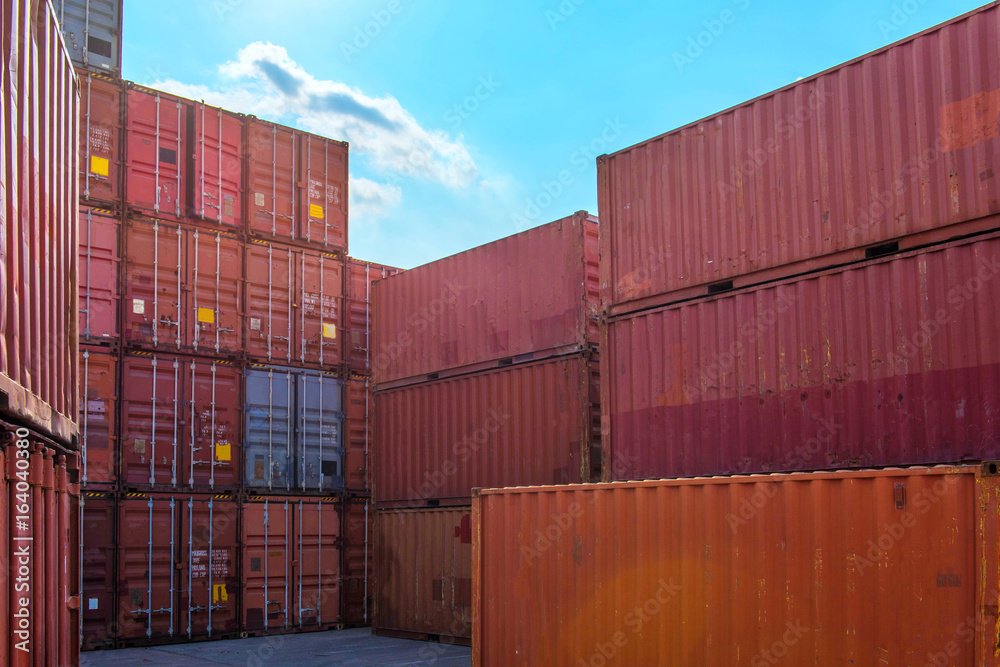 container in import export and business logistic.