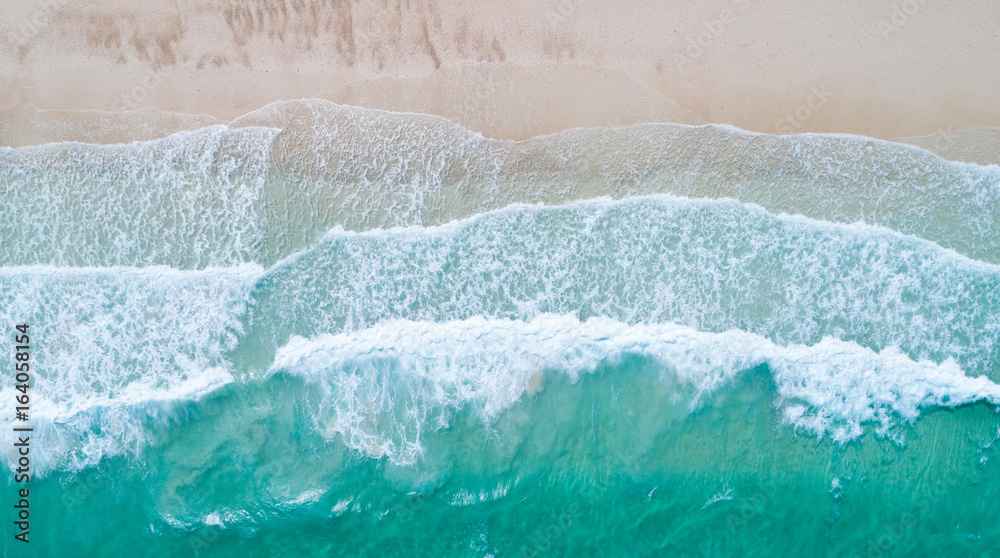 Aerial view. Top view.amazing nature background.The color of the water and beautifully bright.Azure 