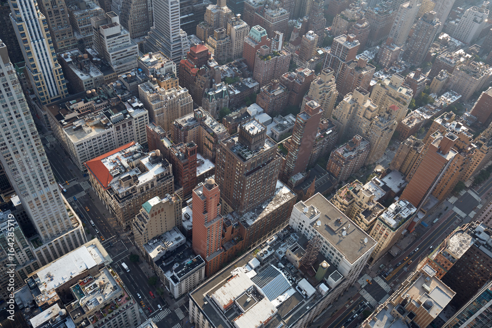 New York City Manhattan aerial view with skyscrapers texture background