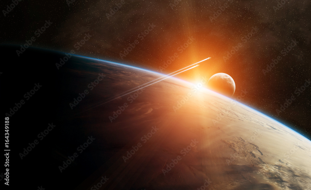 Planet Earth in space 3D rendering elements of this image furnished by NASA