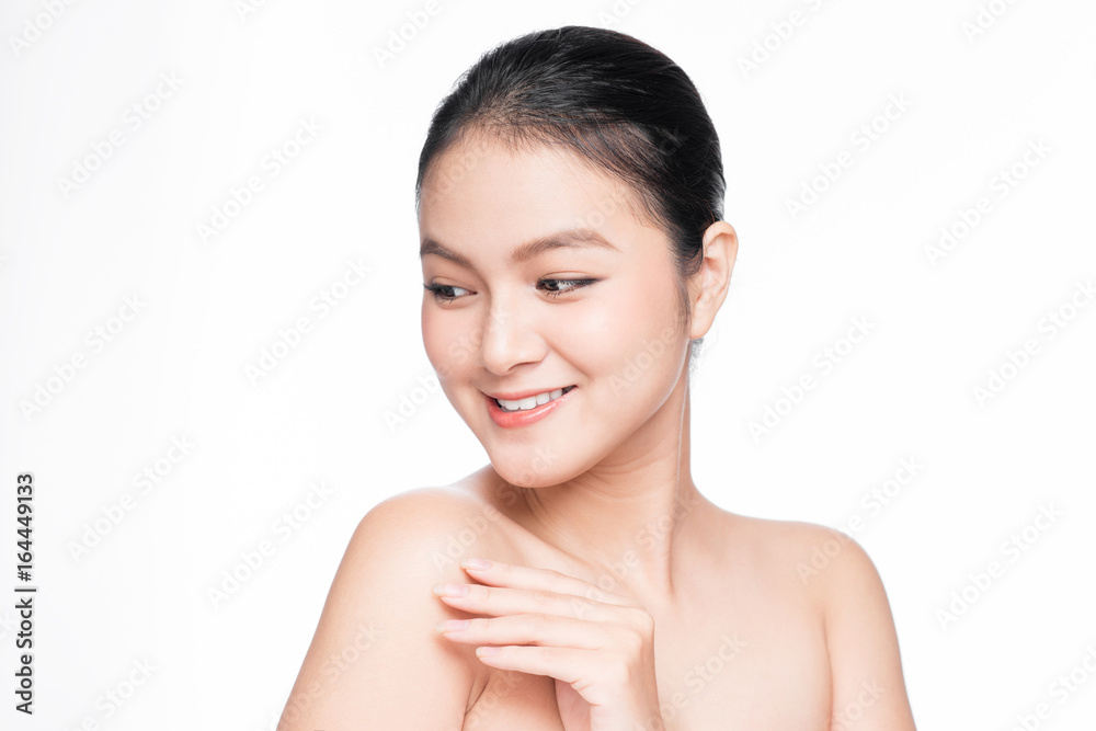 Youth and Skin Care Concept. Beauty Spa Asian Woman with perfect skin Portrait.