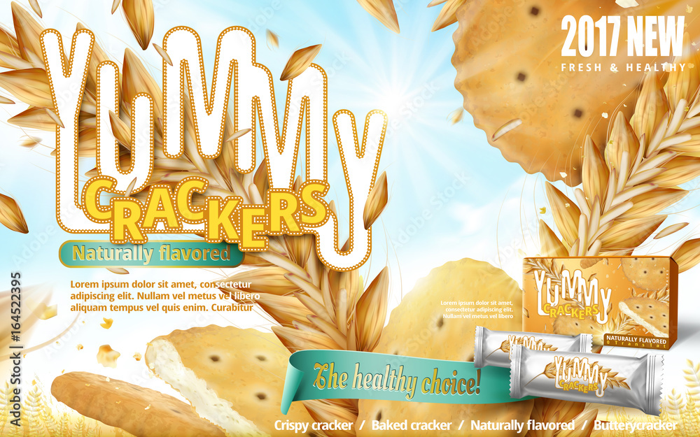 Yummy Crackers ad