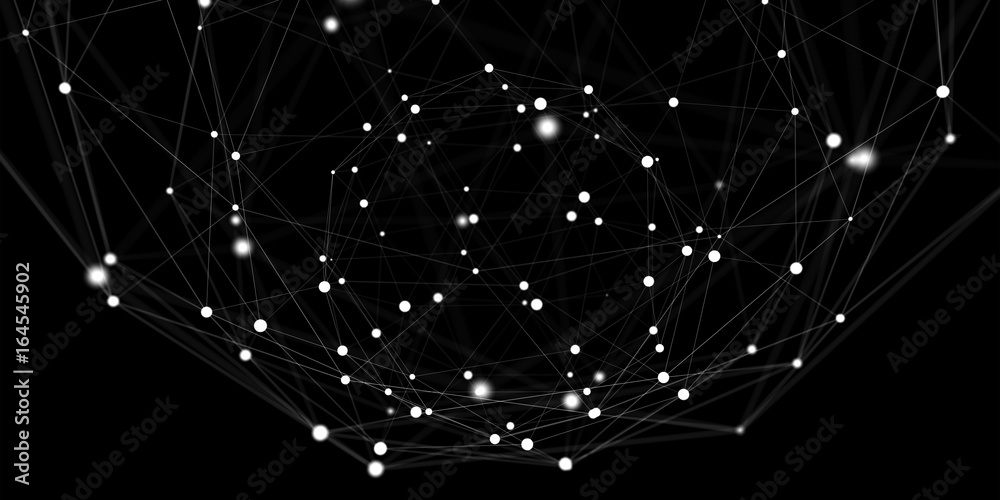 飞行网络连接接口3D渲染