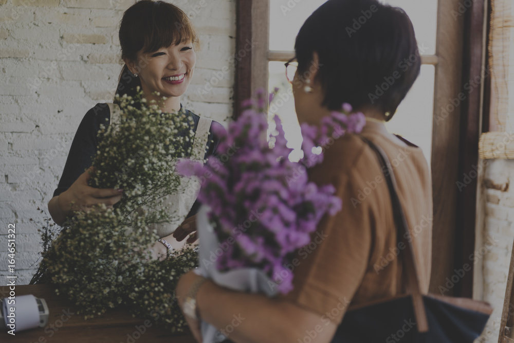 花店商店花店植物花束盛开