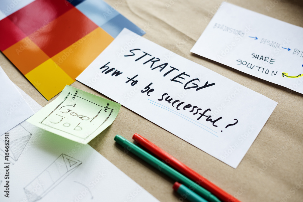 Startup Business Strategy How to Be Successful Writing on Paper