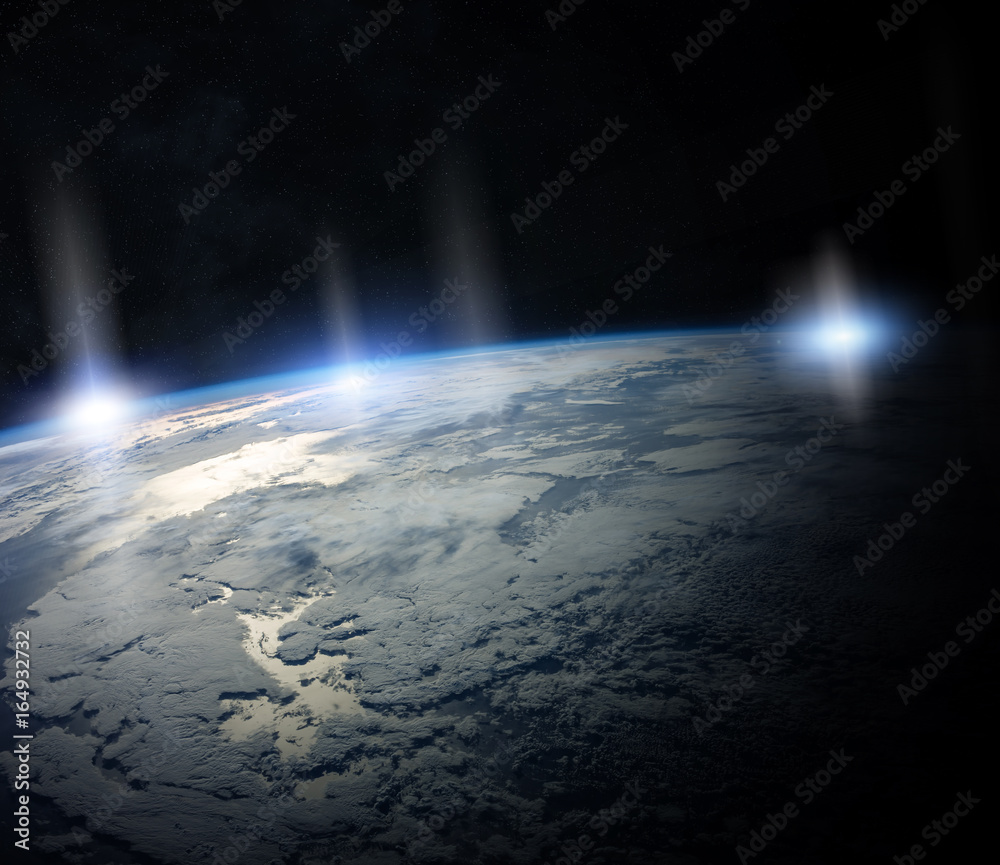 Planet Earth in space 3D rendering elements of this image furnished by NASA