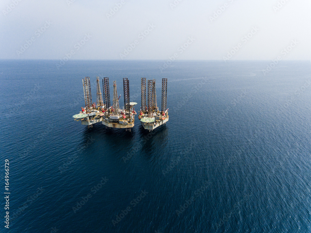 Aerial Photo of Oil and Gas Platform