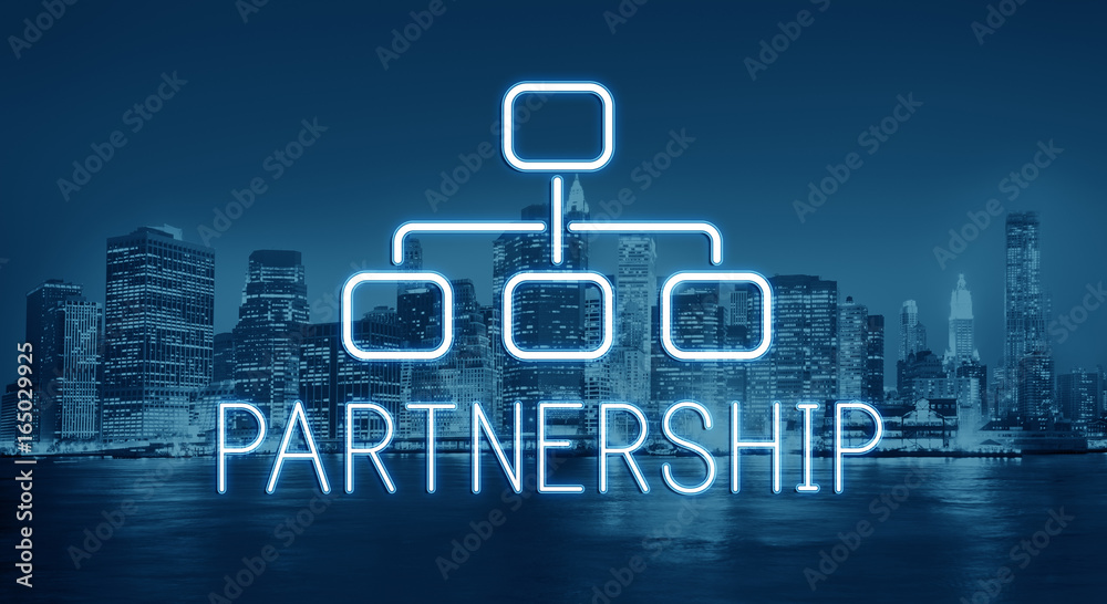 Partnership Organization Chart Business Company Concept