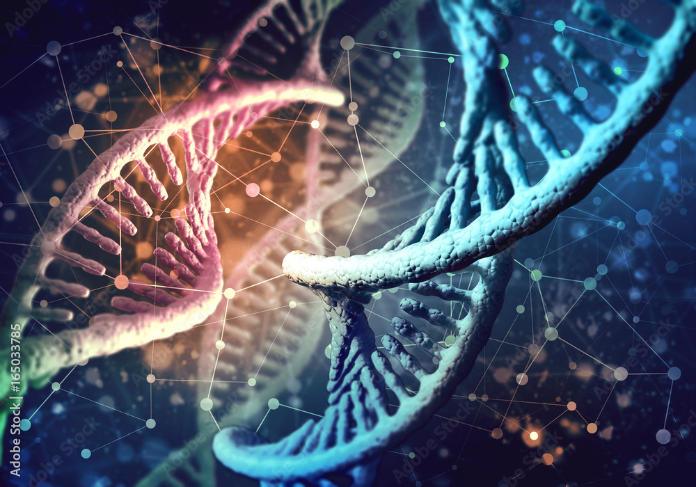 DNA molecules background