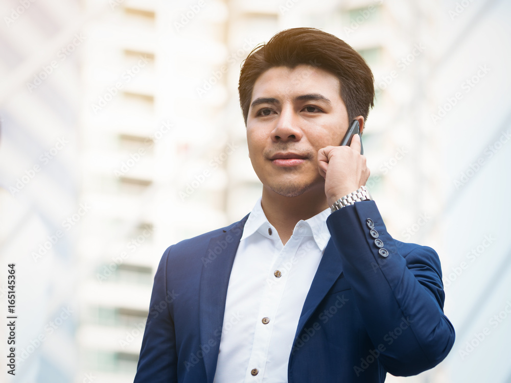 Business man speaking on the phone