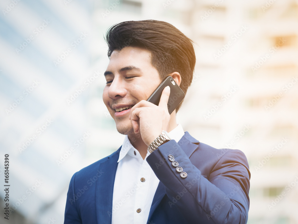 Business man speaking on the phone