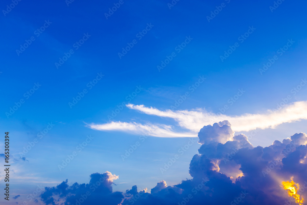 Blue sky and white clouds