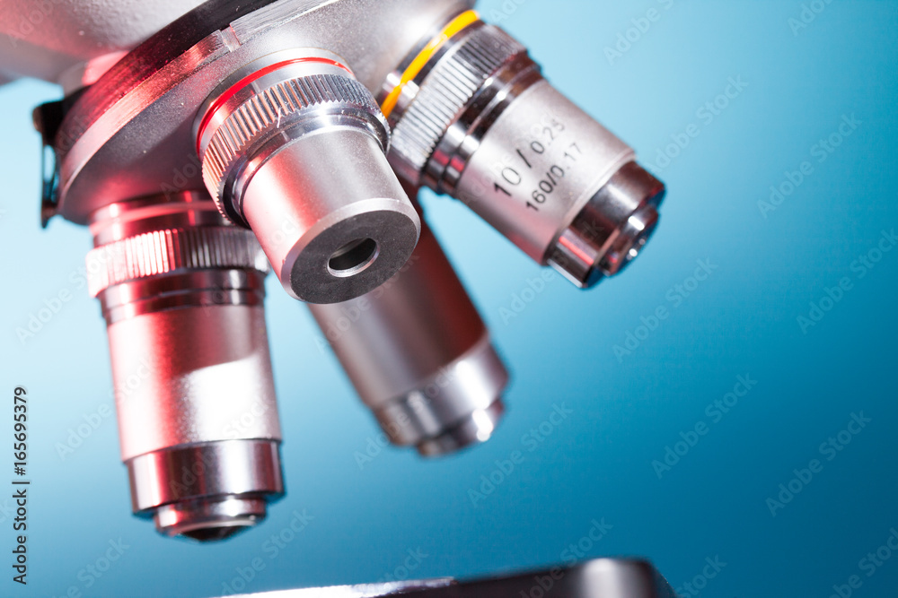 Lenses and microscope eyepieces for scientific research