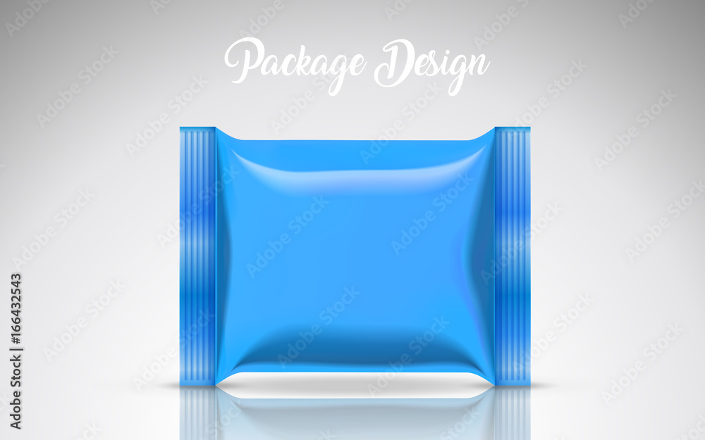 Blank biscuit package template