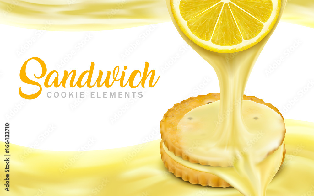 Lemon sandwich cookies elements