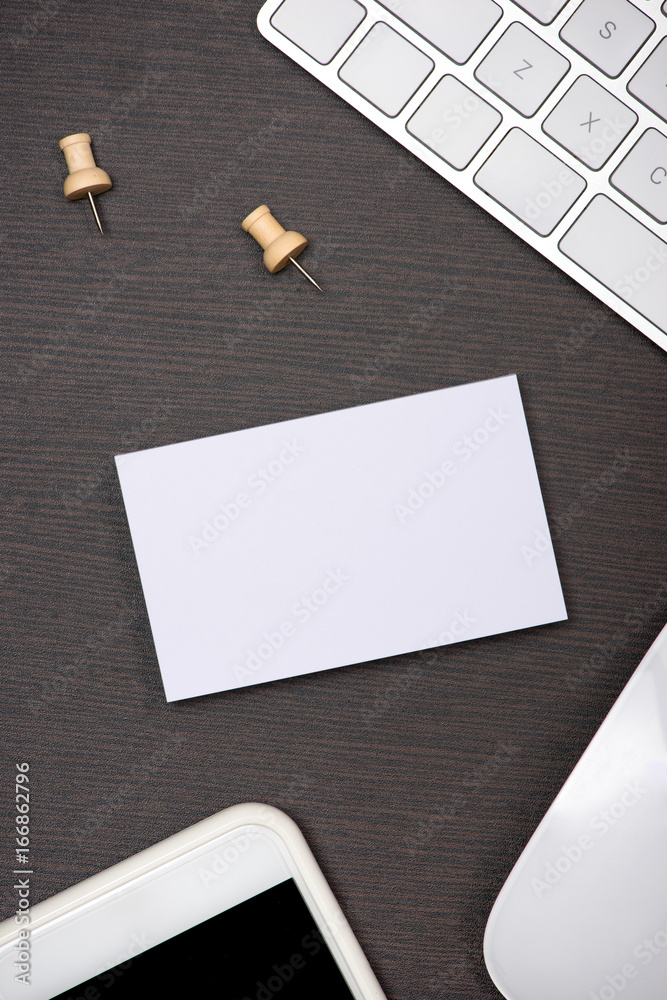 Corporate stationery branding mock-up with Business card blank