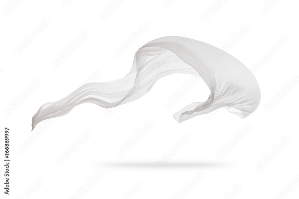 Smooth elegant white cloth isolated on white background