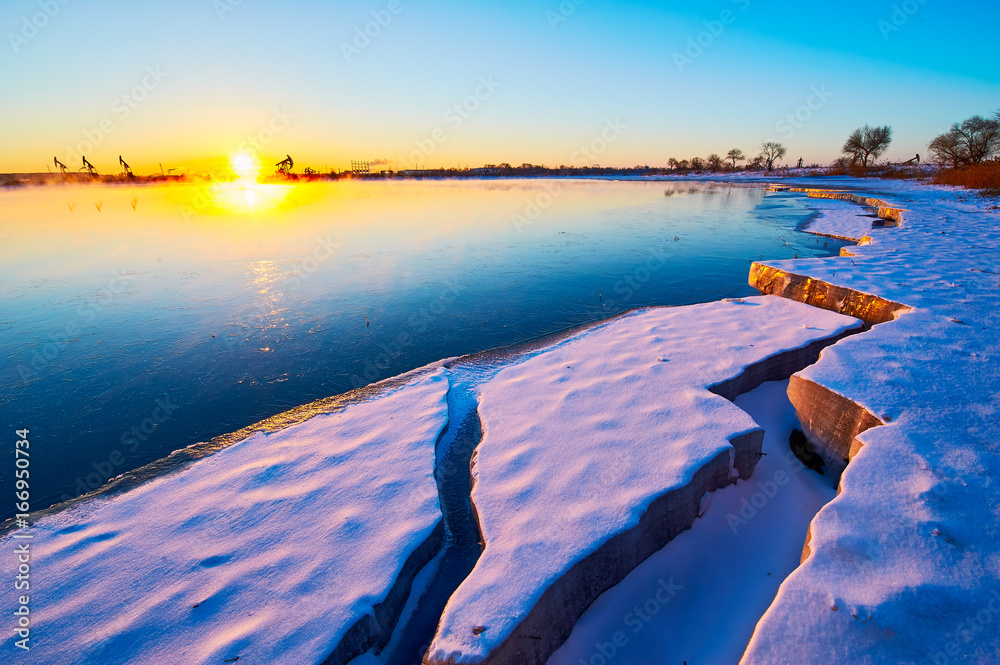 The ice lake sunrise.