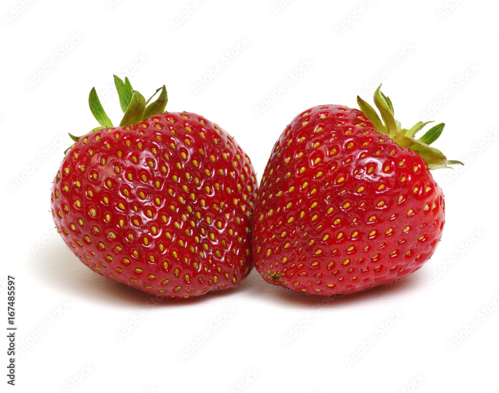 Fresh strawberry isolated on white