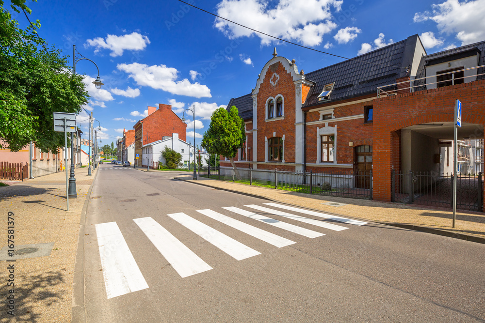 Architecture of the old town of Tczew, Poland