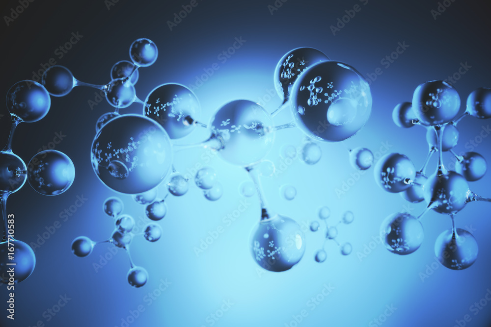 Blue bubble background