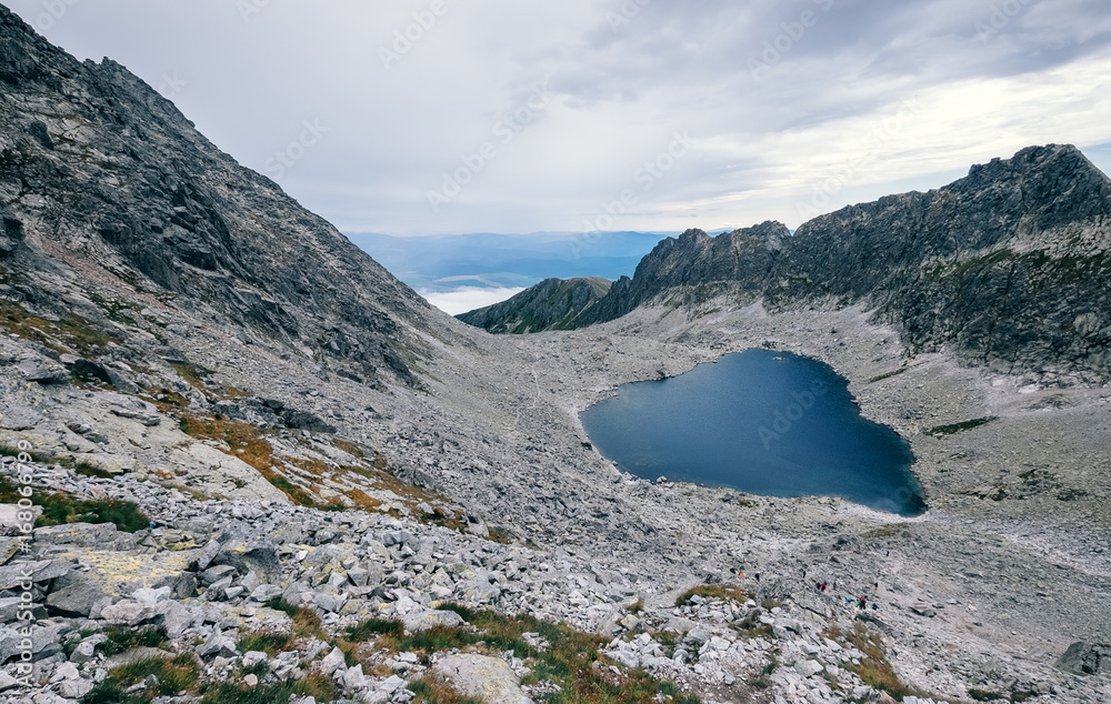 高塔特拉山冰川融化形成的湖泊