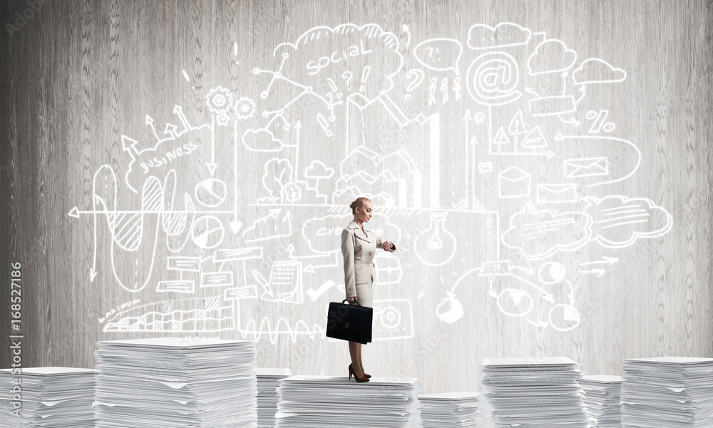 Successful confident business woman in suit.