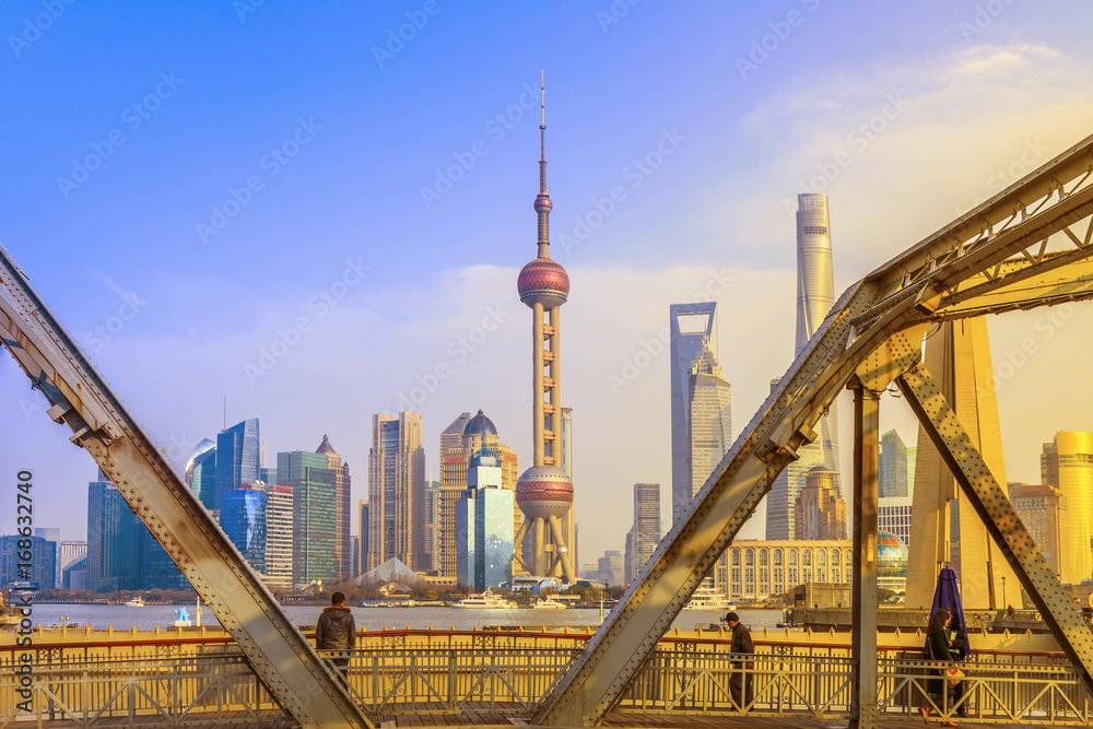 Architectural scenery and skyline of Shanghai