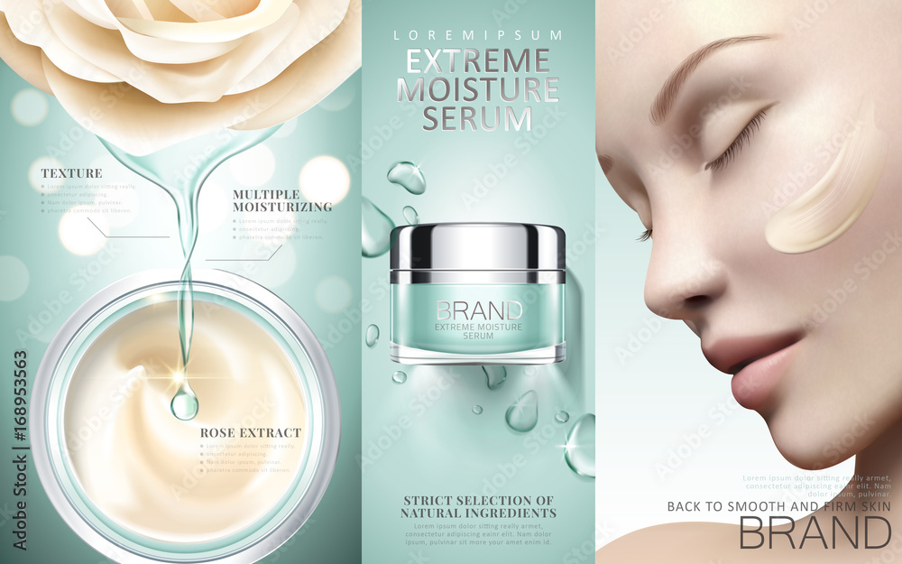 Extreme moisture serum ads