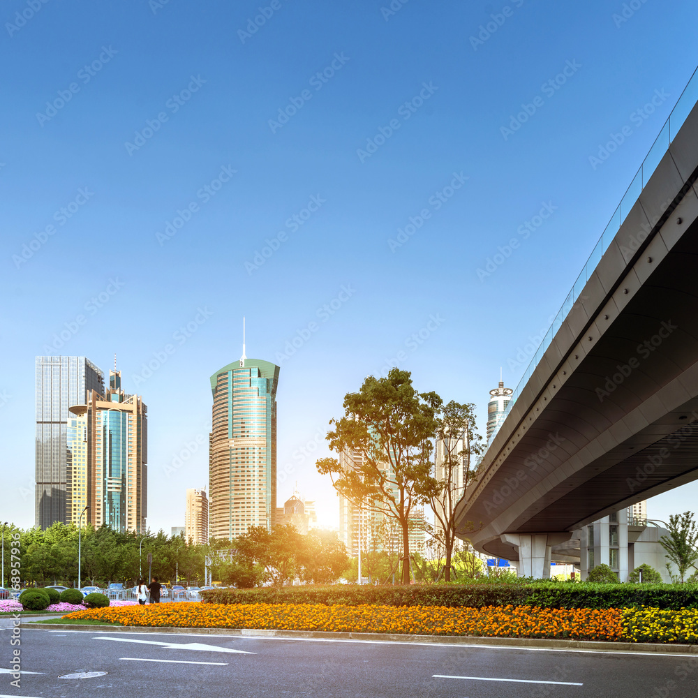 Landmark buildings in Shanghai, China