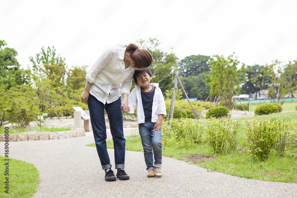 母子携手幸福