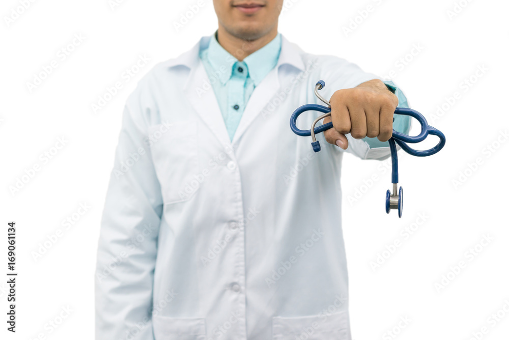 Male Doctor Isolated on White Background