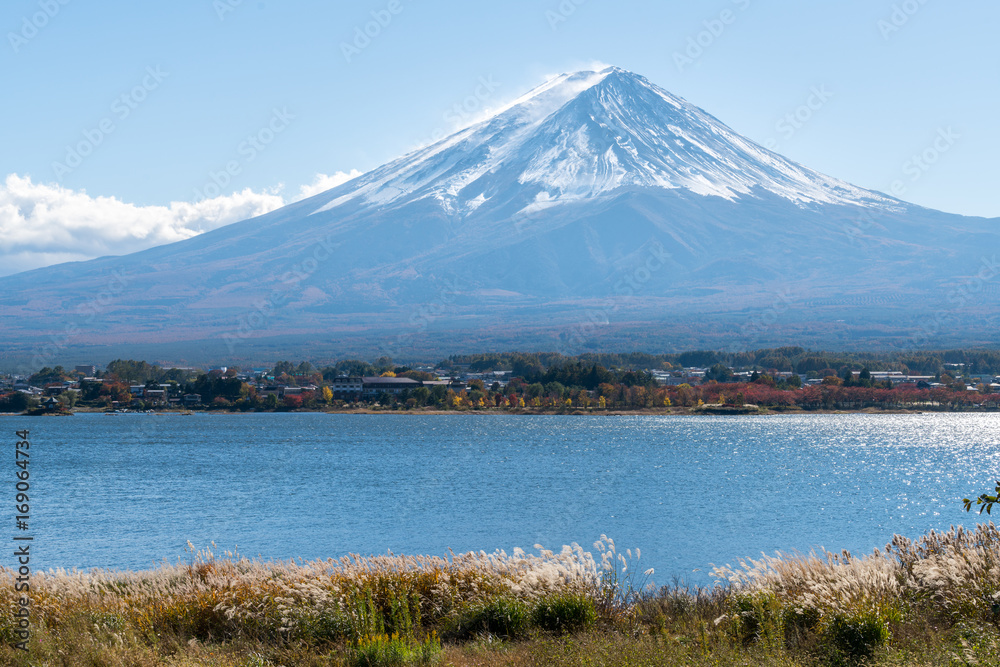 日本秋色富士山