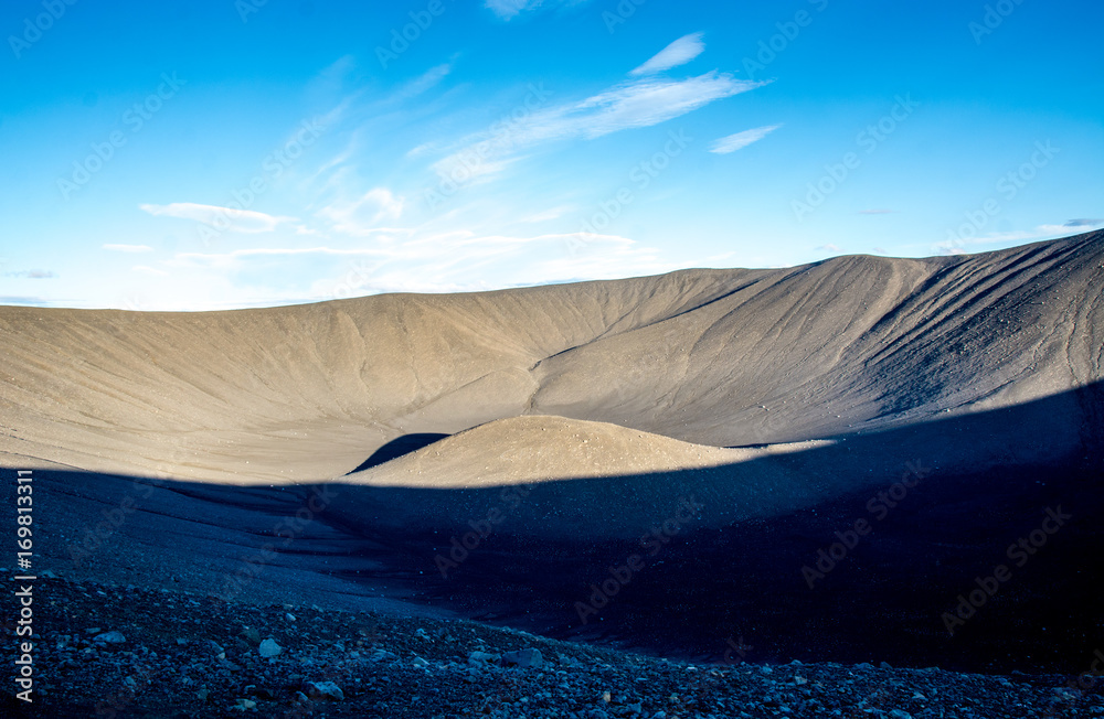 冰岛米瓦滕湖附近的Hverfjall火山口