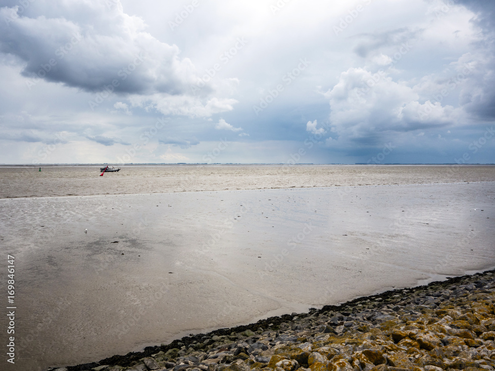 德国北部的Wattenmeer and Fahrwasser