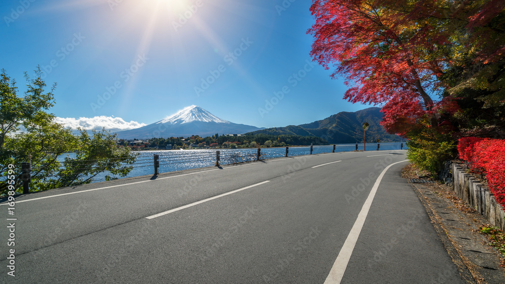 日本秋色富士山