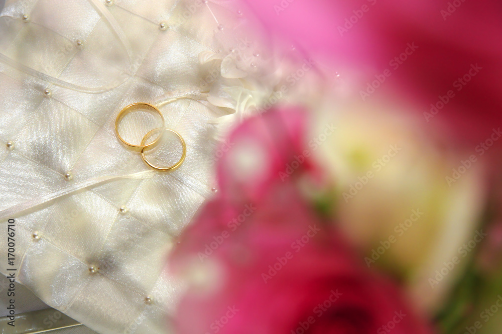 Gold Wedding Rings Background